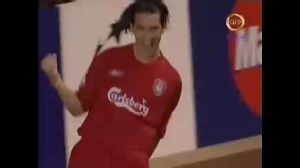 Gol Luis Garcia Liverpool - Juventus Champions League Quarte 