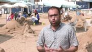 Пясъчни скулптури изпълниха плаж в Египет (ВИДЕО)