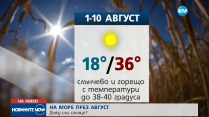 От 10 до 40 градуса през август