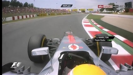 F1 Гран при на Испания 2012 - какво се случи след като Hamilton спечели пол позишъна [hd][onboard]