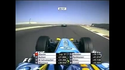 F1 Bahrain 2006 Alonso vs Schumacher