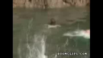 Drunk Girl Cliff Diving 