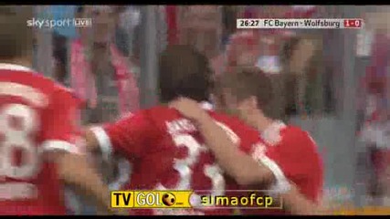 Bayern Munich - Wolfsburg 1 - 0 Goal na Mario Gomez