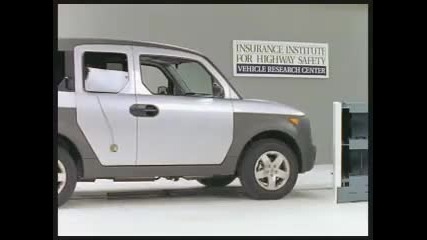 Honda Element ( 5 M.p.h) Front into Flat Angled Barrier Iihs 