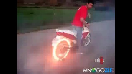 Запали гумата на скутера