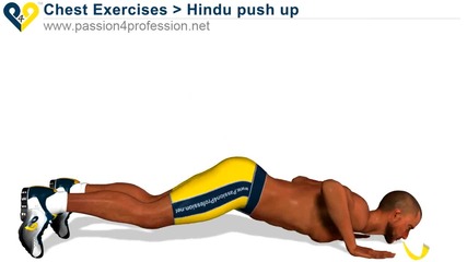 Hindu push up for training shoulders triceps and chest 