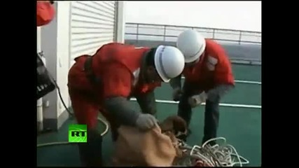 Видео от цунами куче спасени в Япония след 3 седмици в открито море 