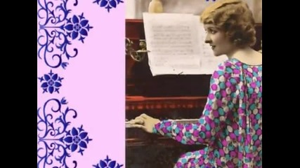 at the piano - vintage