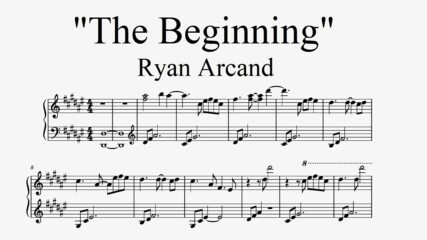 "The Beginning" - Ryan Arcand (piano sheet music)