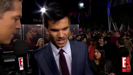 Taylor Lautner на премиерата на "зазоряване"