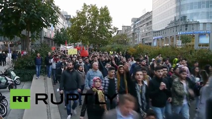 Germany: Kurdish protesters clash with police during Ankara bombing solidarity demo