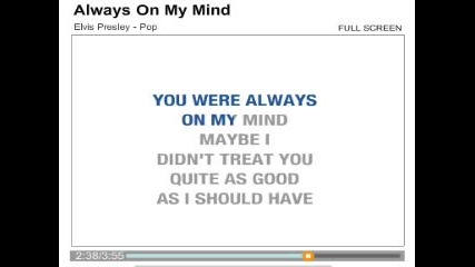 Elvis Presley - Always On My Mind - timomusic.ch - karaoke