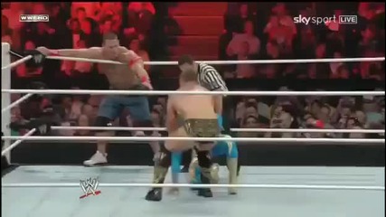 Wwe Sin Cara and John Cena vs The Miz and Alex Riley (4_18_1