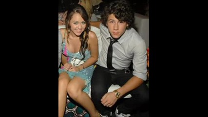 Miley Cyrus and Nick Jonas