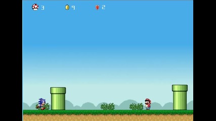 super mario end sonic 