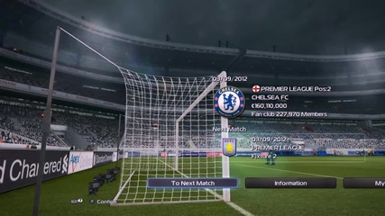 Pes 2013 master league Сезон 1 Eпизод 2 Chelsea Vs Aston Villa (влади)