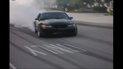 Mustangs burnout