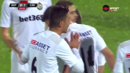 Голът на Иван Минчев за Славия срещу Ботев
