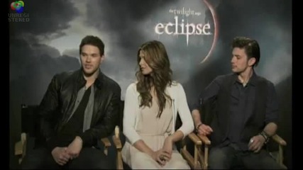 Ashley, Jackson, Kellan Talk Stunts in Eclipse