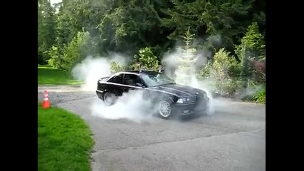 supercharged e36 m3 burnout
