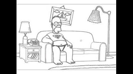 Сем. Симпсон/The Simpsons - Рисуване На Хоумър