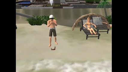 David na plaj - Sims 2 
