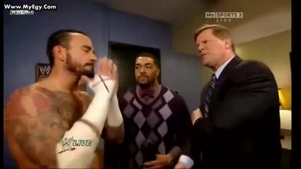 Cm Punk calls john laurinaitis a Bitch - Wwe Raw 2012