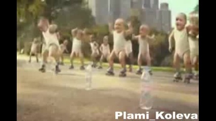 Бебета Танцуват на песен на Michael Jackson - Реклама на Минтерална вода Evian