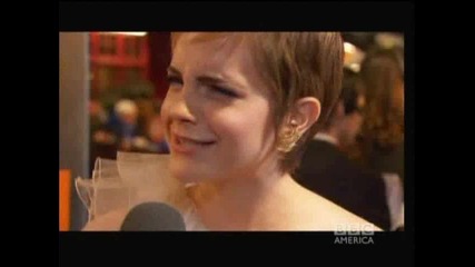First Emma’s interview on the red carpet with Edith Bowman.
