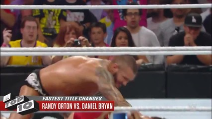 Wwe Топ 10 - Най-бързите смени на титли !