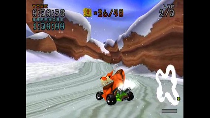 Crash Team Racing - Area Glacier Park - Blizzard Bluff - Gold Relic 