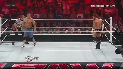 См Пънк срещу Джон Сина - Raw 1000 23/07/12