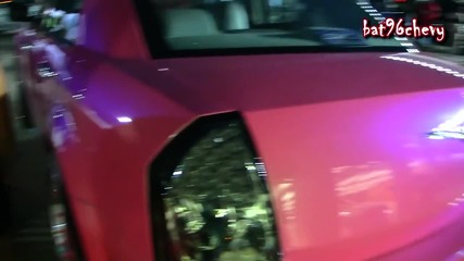 Outrageous Pink Chrysler 300c on 30's @ Night