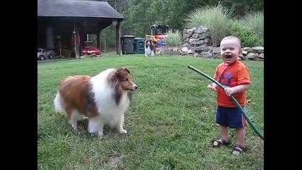 Бебе и Куче си Играят