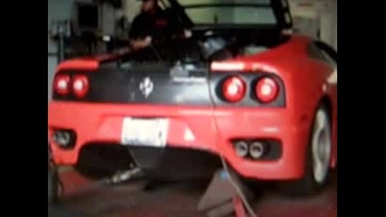 ferrari 360 cs dyno run Amazing exhaust note!