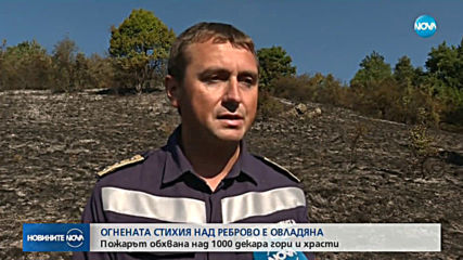 Огнената стихия над Реброво е овладяна