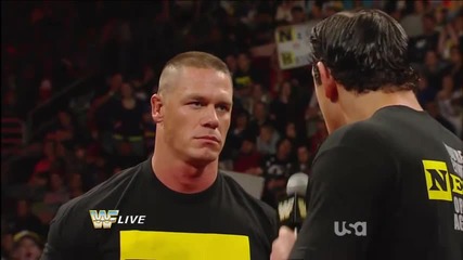 Wwe Raw 11/15/10 Old School Night John Cena and Wade Baret and Randy Orton action 