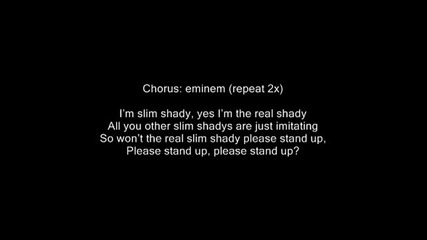 Eminem - The Real Slim Shady - Music And Lyrics