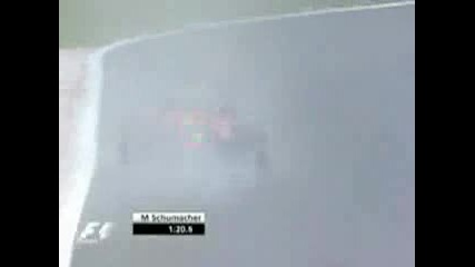 Michael Schumacher - Краля на дъжда,  кара в дъжда!!