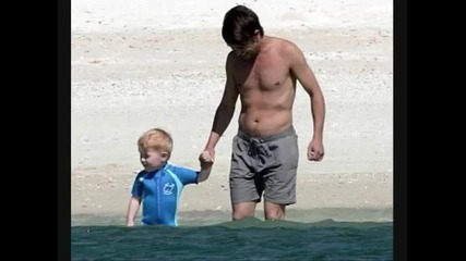 Mark Owen and his son Elwood