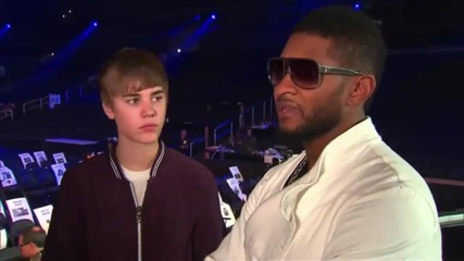 Justin Bieber, Usher & Jaden Smith - backstage Grammy rehearsals
