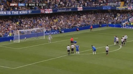 Гол от дуспа на Еден Азар Chelsea 1 - 0 Newcastle