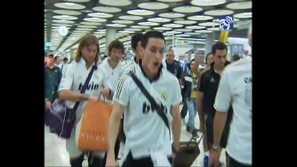 Реал Мадрид пристига на летището в Мадрид
