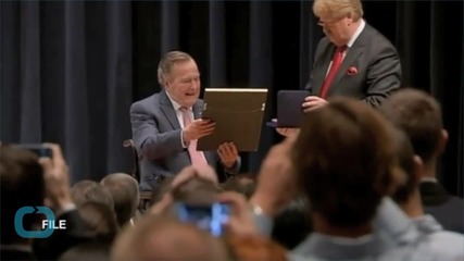 George HW Bush, 91, Falls at Maine Home, Breaks Bone in Neck