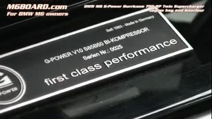 Hd - G - Power Hurricane Bmw M6 Rs 750 Hp Twin Supercharged Engine Bay - M6board.com 