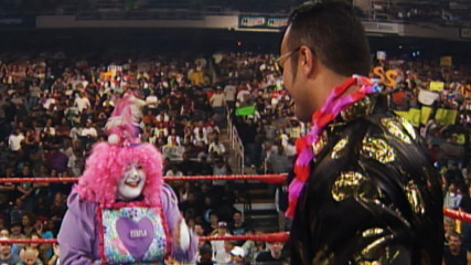 The Rock insults Yurple the Clown during "This is Your Life": Raw, Sept. 27, 1999