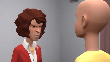Caillou shaves Rosies hair off,groundef