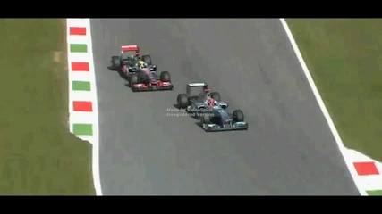 Уникалната битка между Шумахер и Хамилтън в Гра При на Италия 2011
