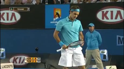 Roger Federer vs Jo - Wilfried Tsonga (ao 2010) 