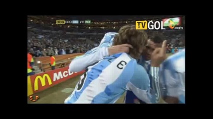 Аржентина 3:1 Мексико [ Wc 2010 - 1/8 Final ] [ H Q ]